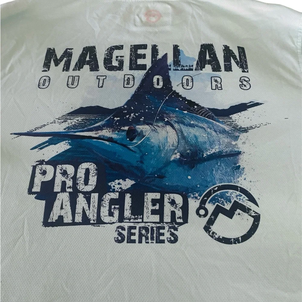 Magellan Men’s outdoors Pro Aqua Blue shirt Angler Series Long Sleeve Si… - Picture 5 of 13